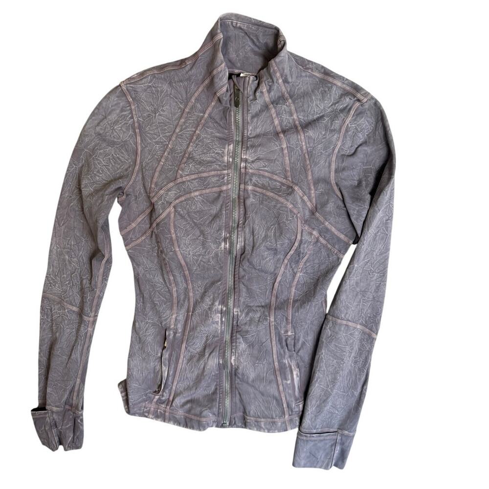 Lululemon Define Jacket Zip Up Ice Dye Purple Athletic 4
